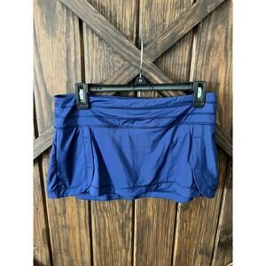 Jag Navy Blue Swimsuit Skirt Swim Bottoms Size M